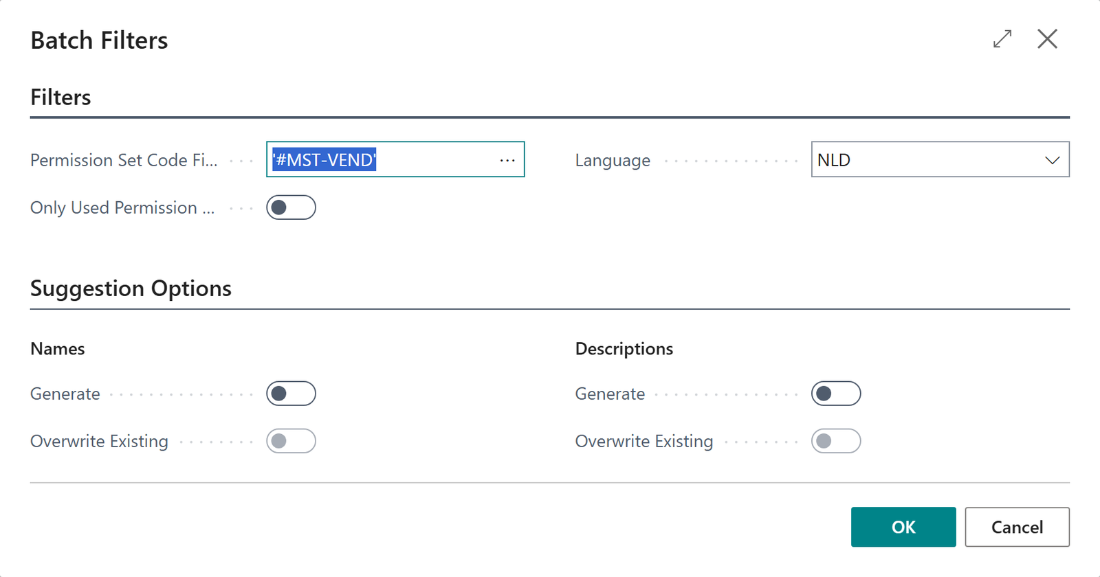 Generating names and descriptions