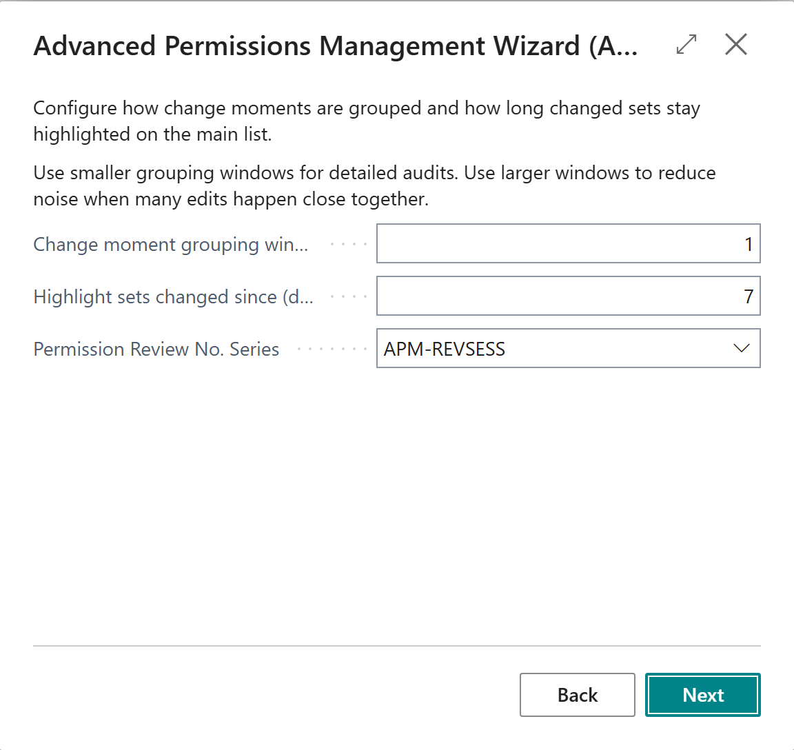The General Settings step of the setup wizard