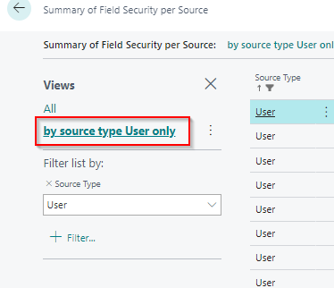 customized filter in summary