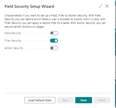 filter security toggle