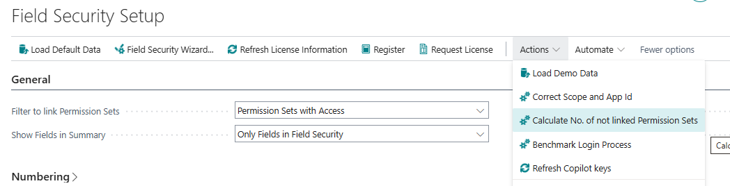 Calculate No. of not linked Permission Sets on Field Security Setup