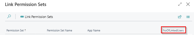 Number of linked users per permission set